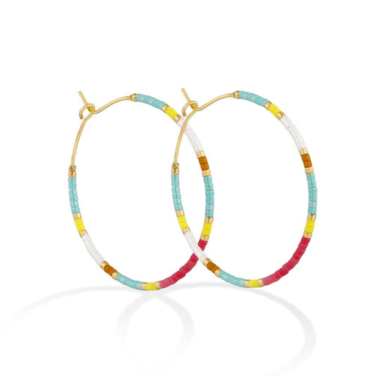 Miyuki Delica Hoop Earring
