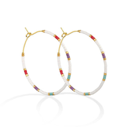Miyuki Delica Hoop Earring