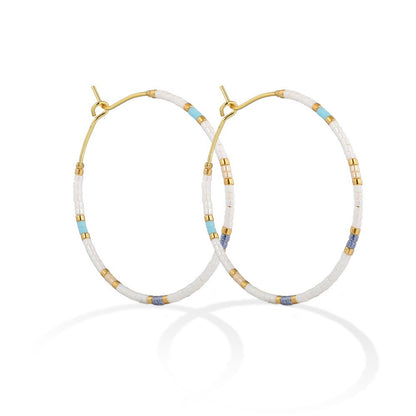 Miyuki Delica Hoop Earring
