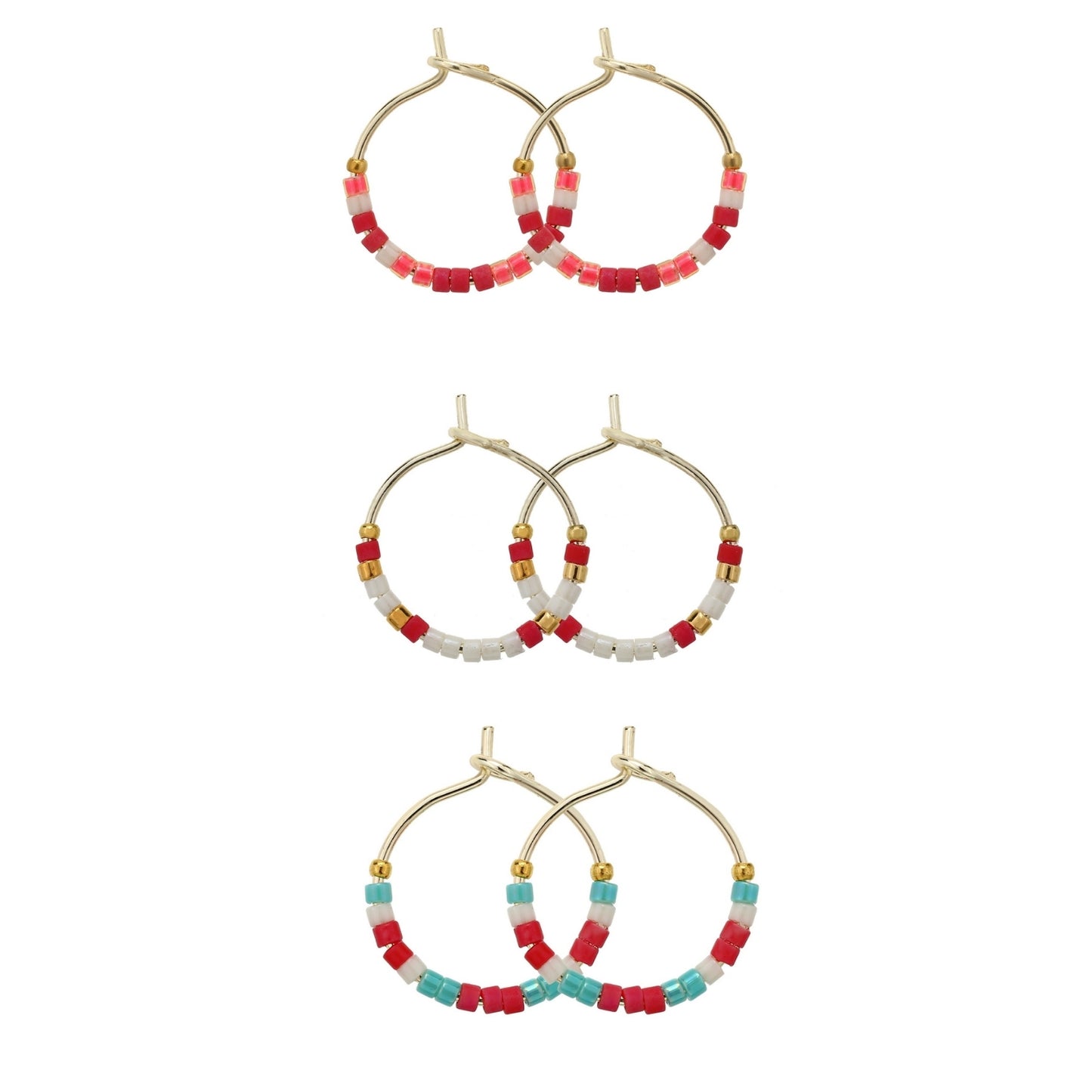 Combo 3, Petite Miyuki Delica Hoops