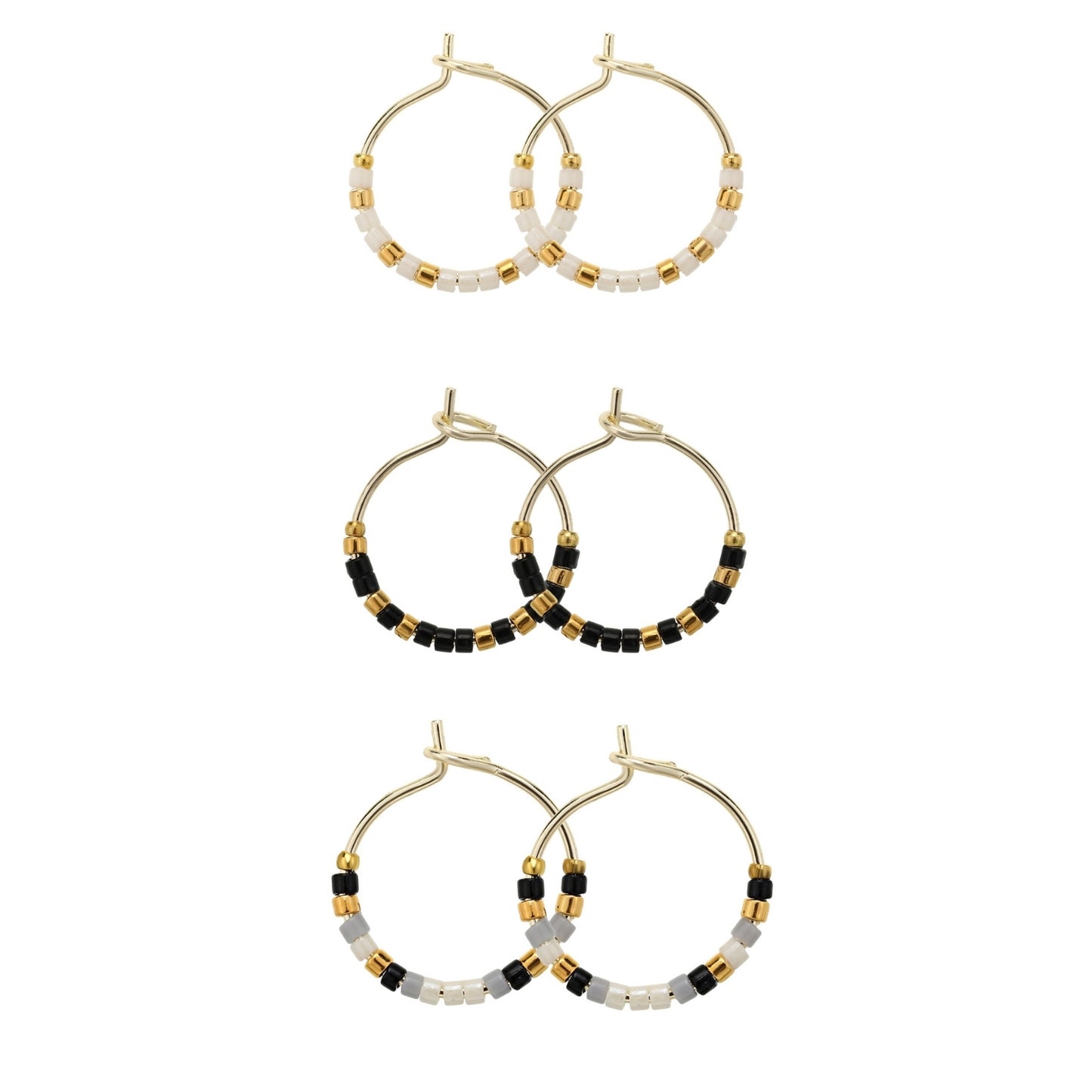 Combo 3, Petite Miyuki Delica Hoops