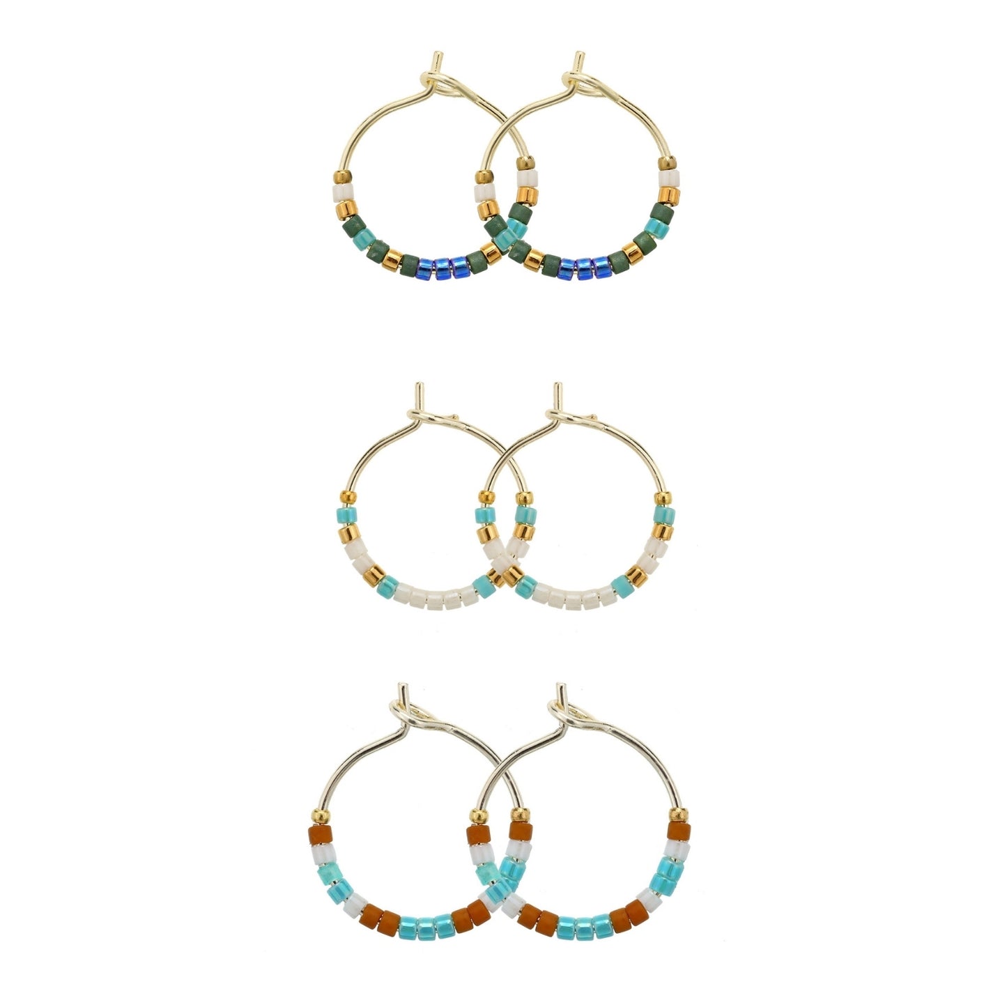 Combo 3, Petite Miyuki Delica Hoops