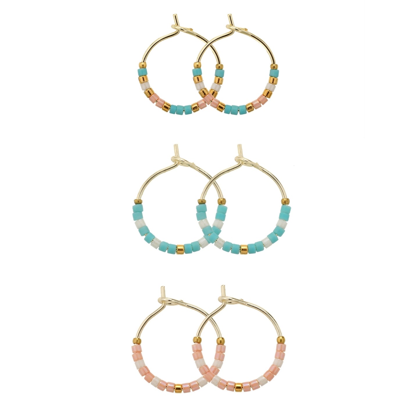 Combo 3, Petite Miyuki Delica Hoops
