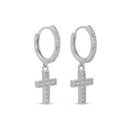 Pave Huggies - Cross