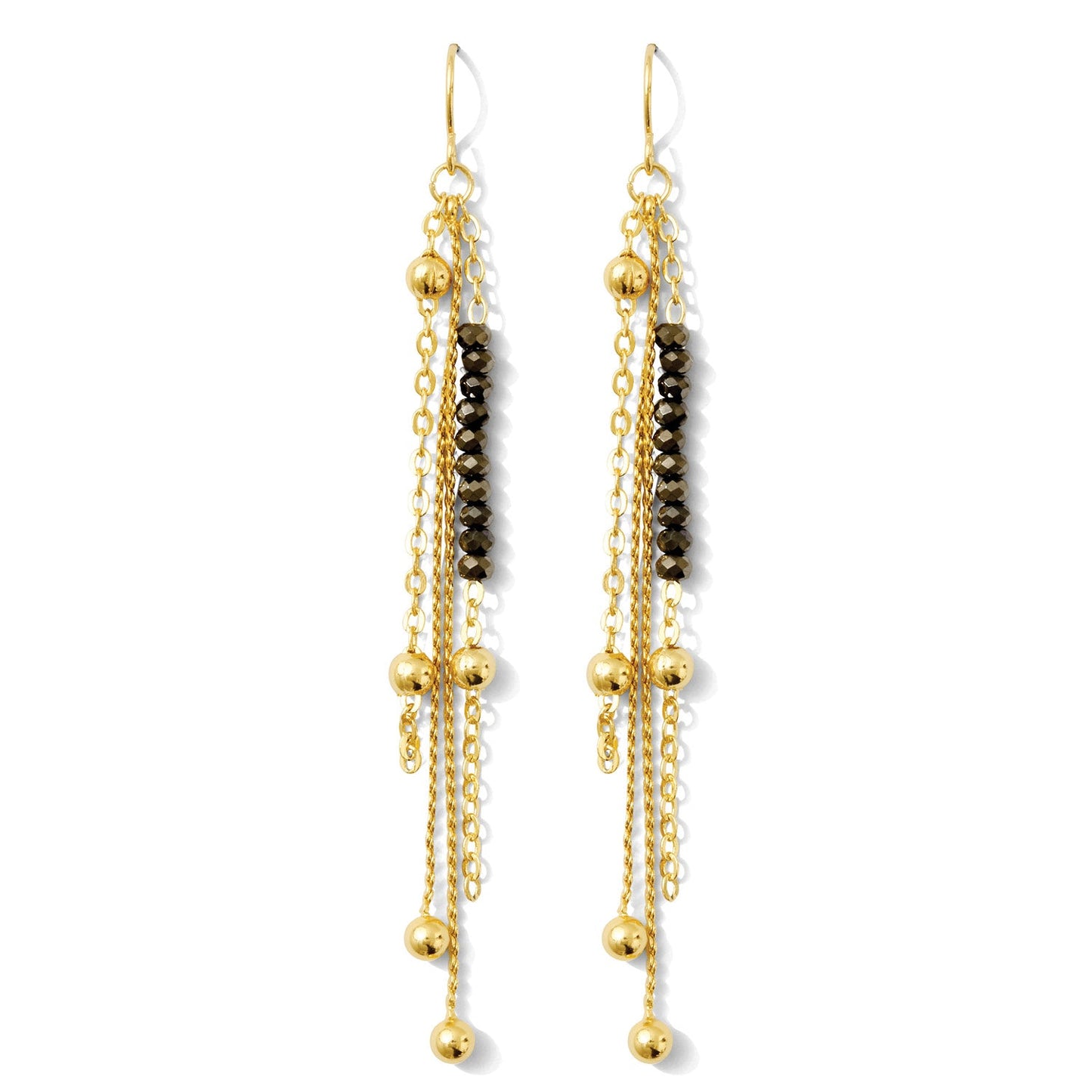 Long Earring with a Pop of Color