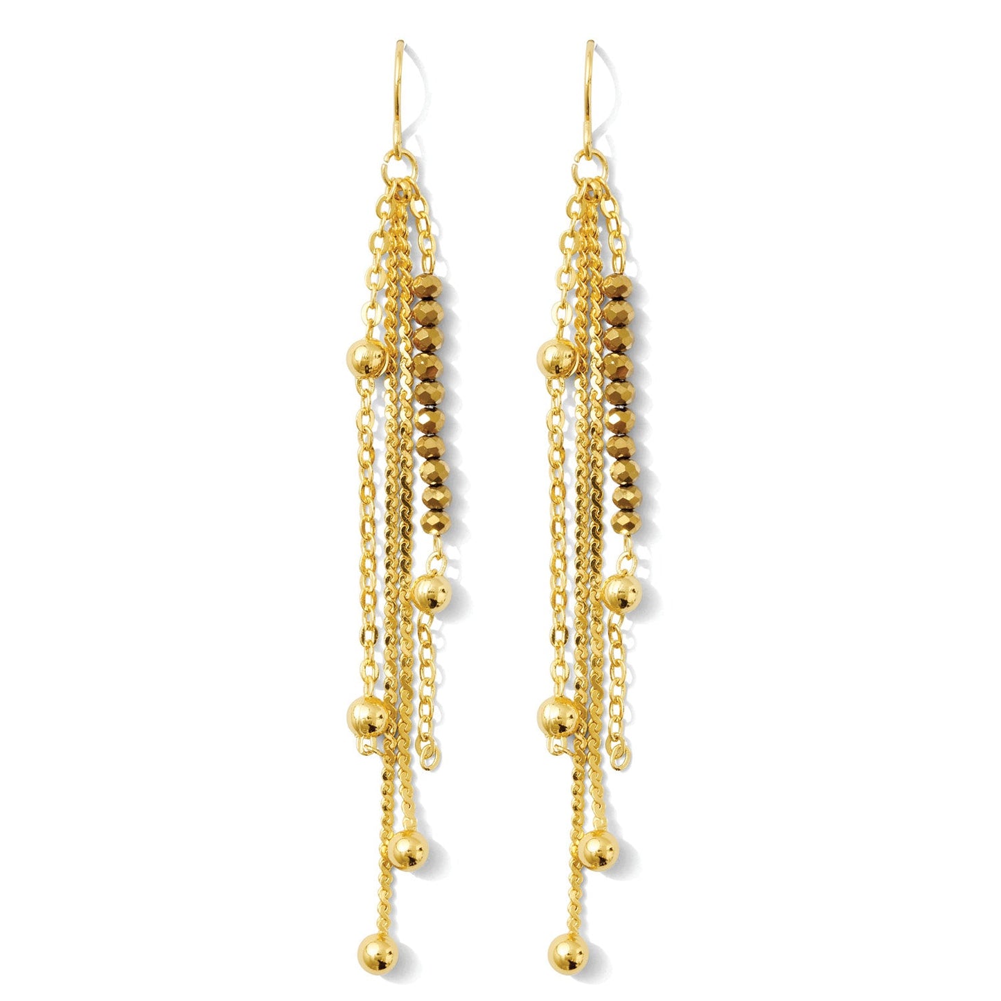 Long Earring with a Pop of Color