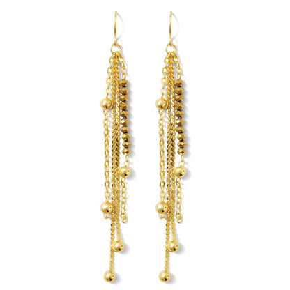 Long Earring with a Pop of Color