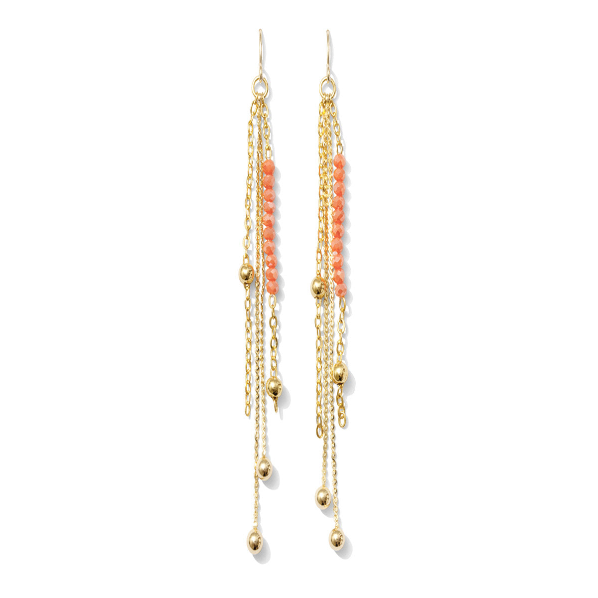 Long Earring with a Pop of Color