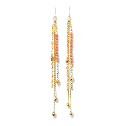 Long Earring with a Pop of Color
