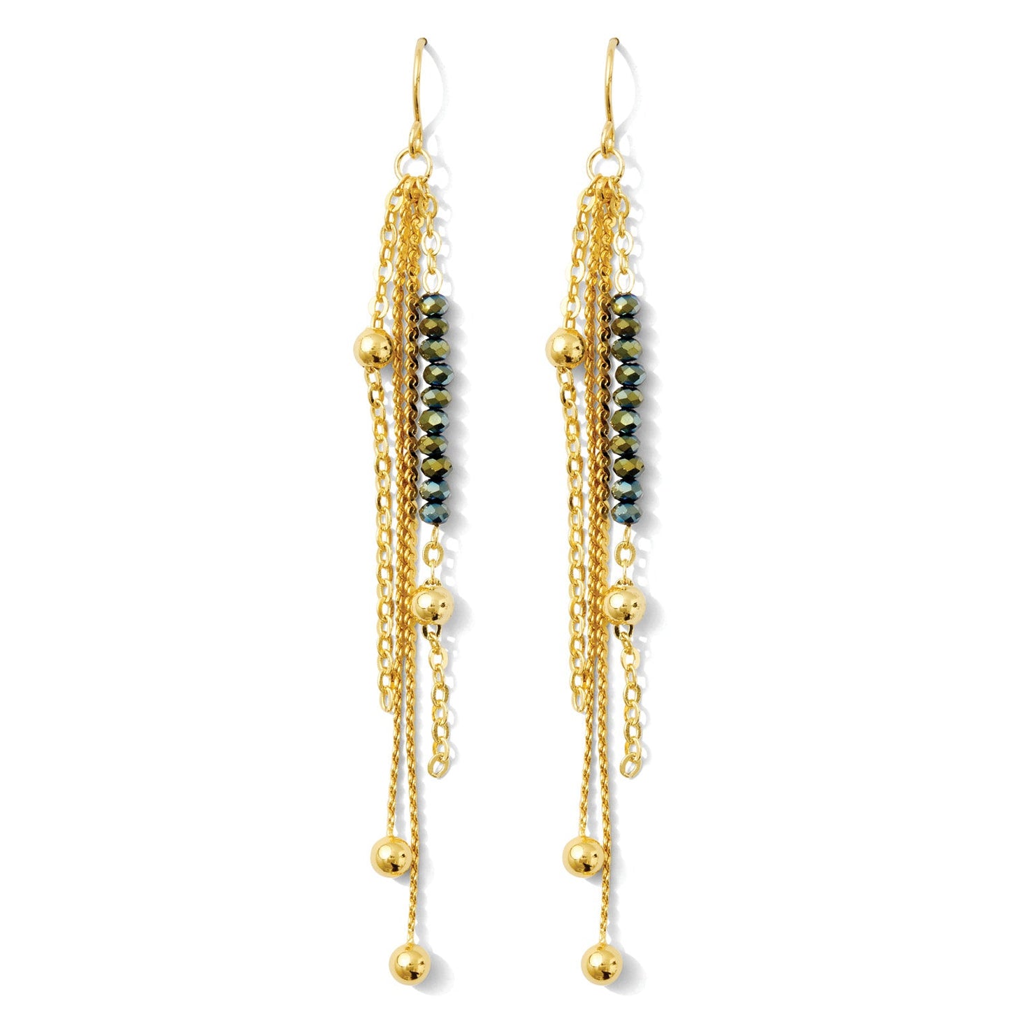 Long Earring with a Pop of Color