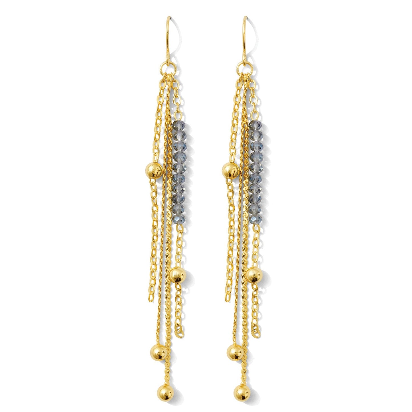 Long Earring with a Pop of Color