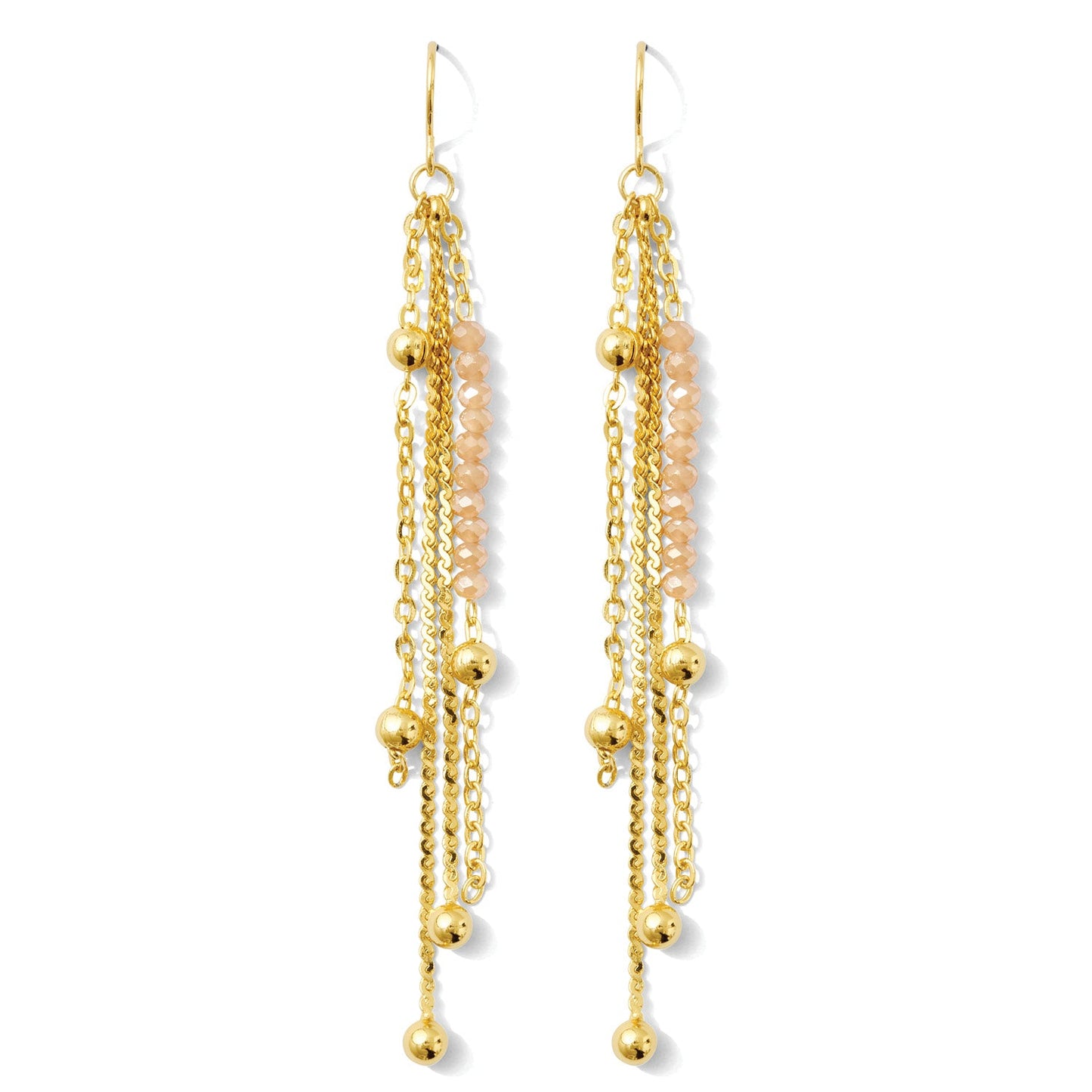 Long Earring with a Pop of Color