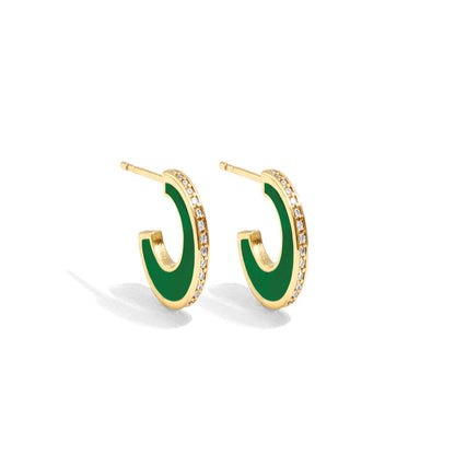 Small colorful pave hoop