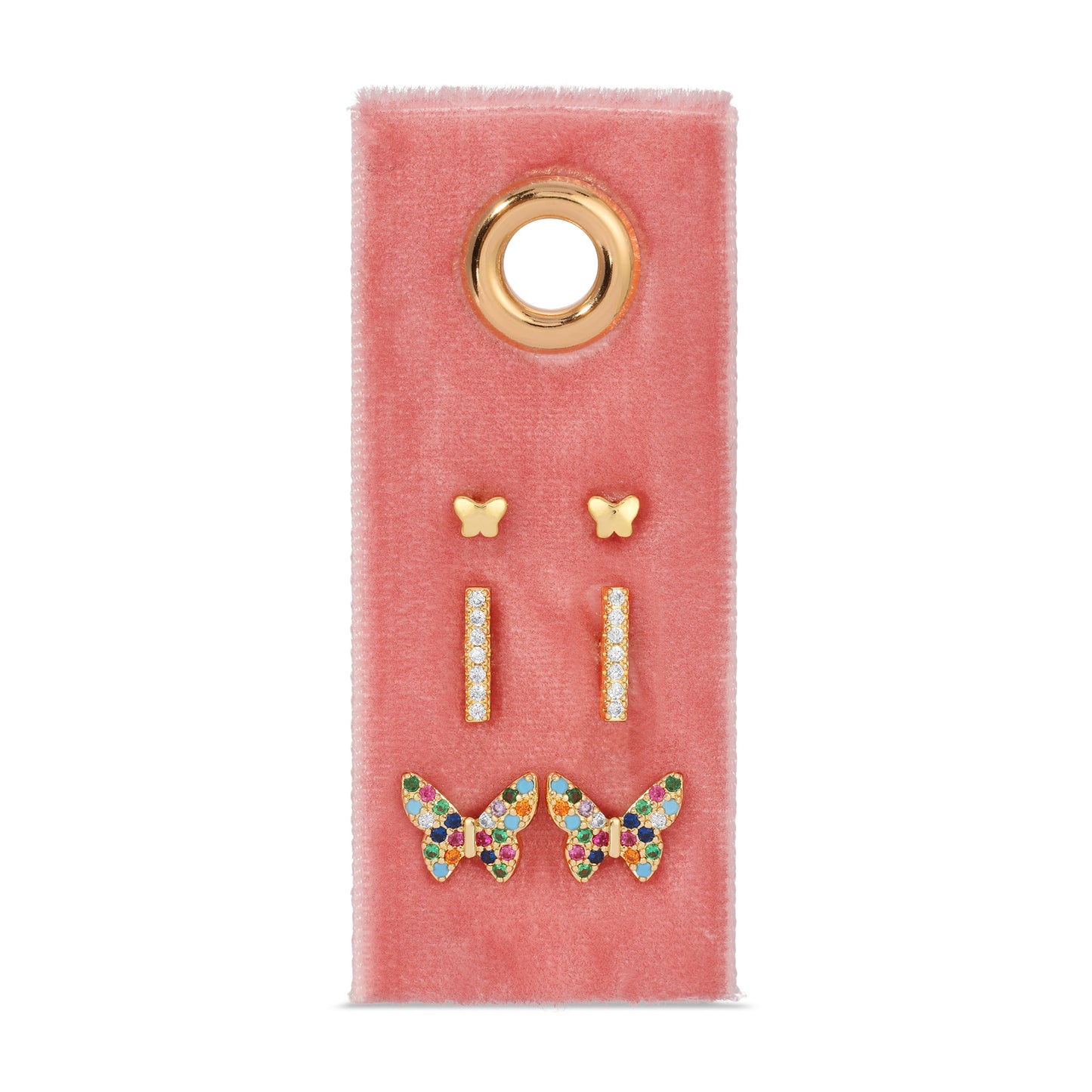 Butterfly Velvet Stud Gift Set