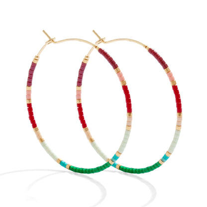 Miyuki Delica Hoop Earring