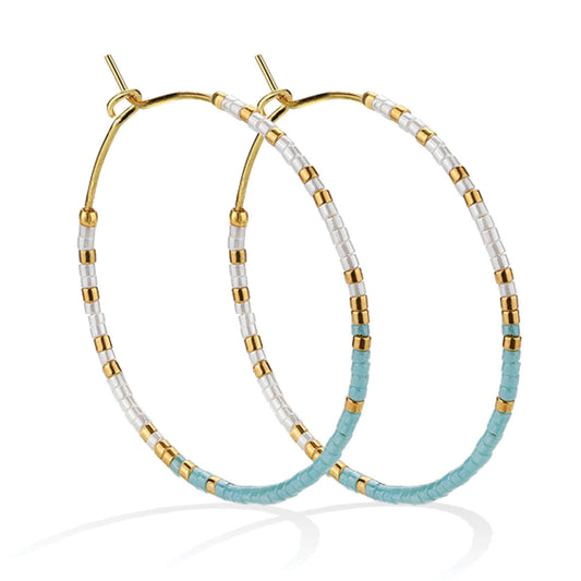 Miyuki Delica Hoop Earring