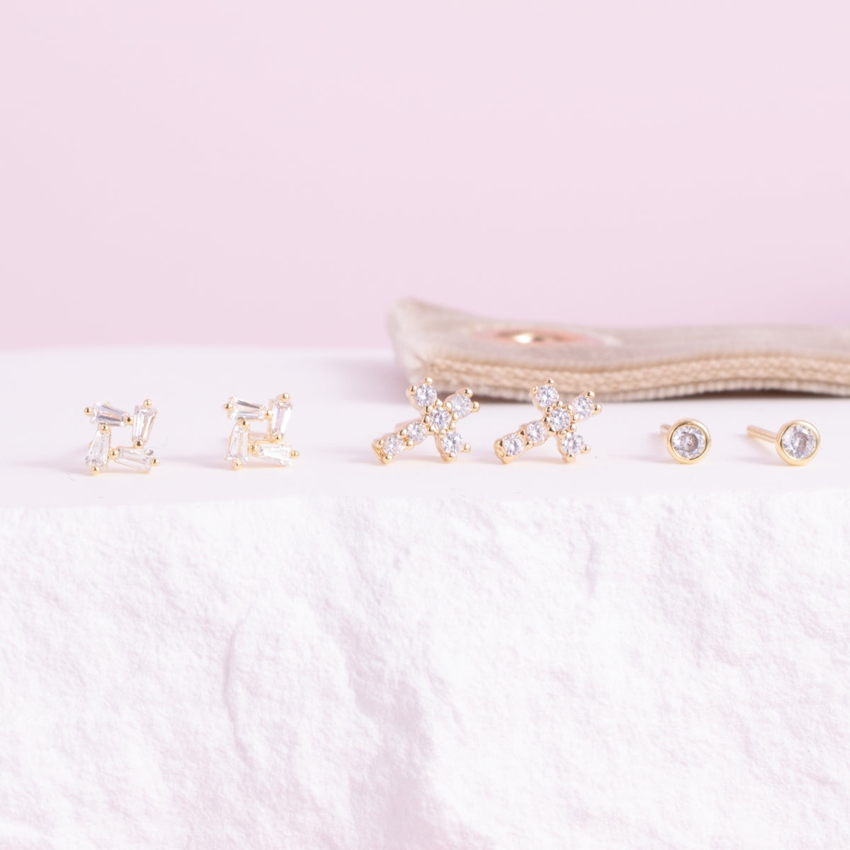 Cross Velvet Stud Gift Set