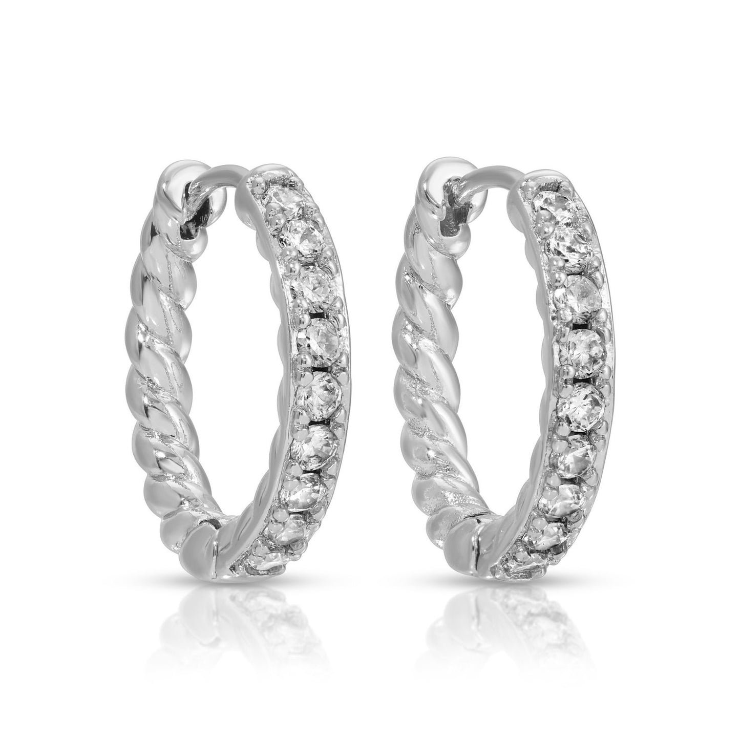 Large CZ Twist Huggies