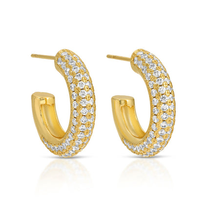 Sophisticated Vibes Pave Hoop
