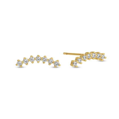 Glitz Crawler Stud Earrings