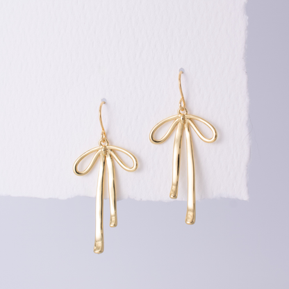 Fabulously Perfect Flowy Bow Earrings