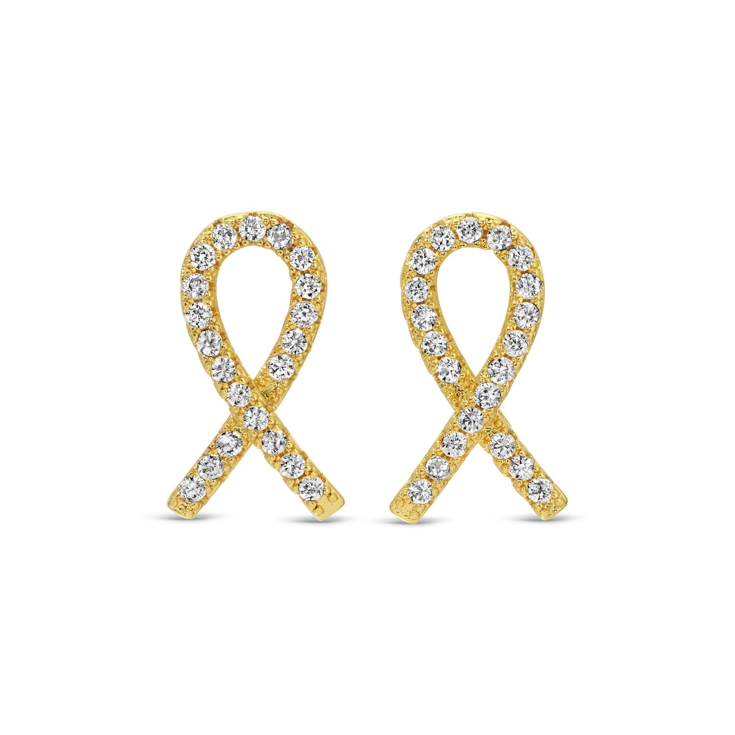Pave Ribbon Studs on Velvet Gift Tag