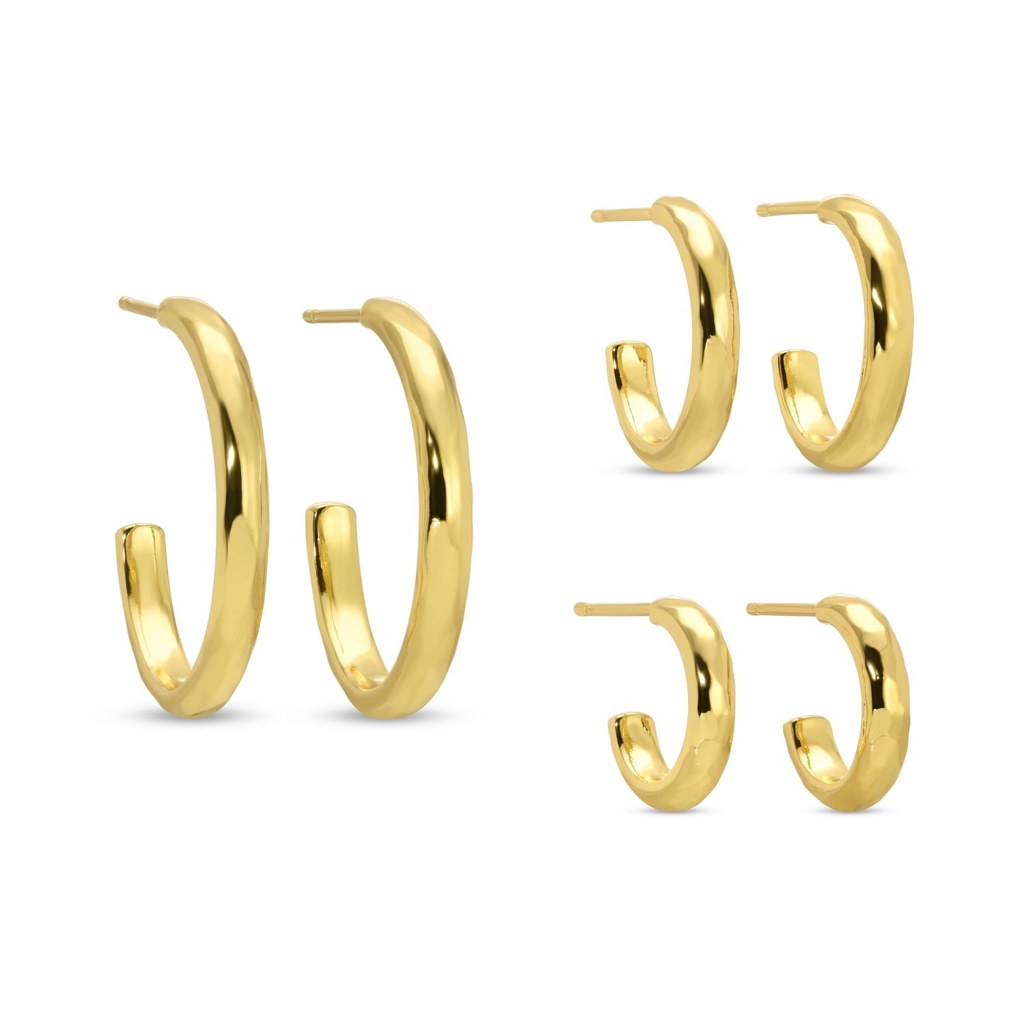Combo 3, Graduating Textured Hoops