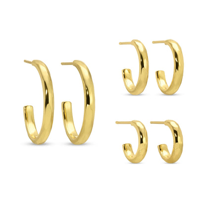 Combo 3, Graduating Textured Hoops