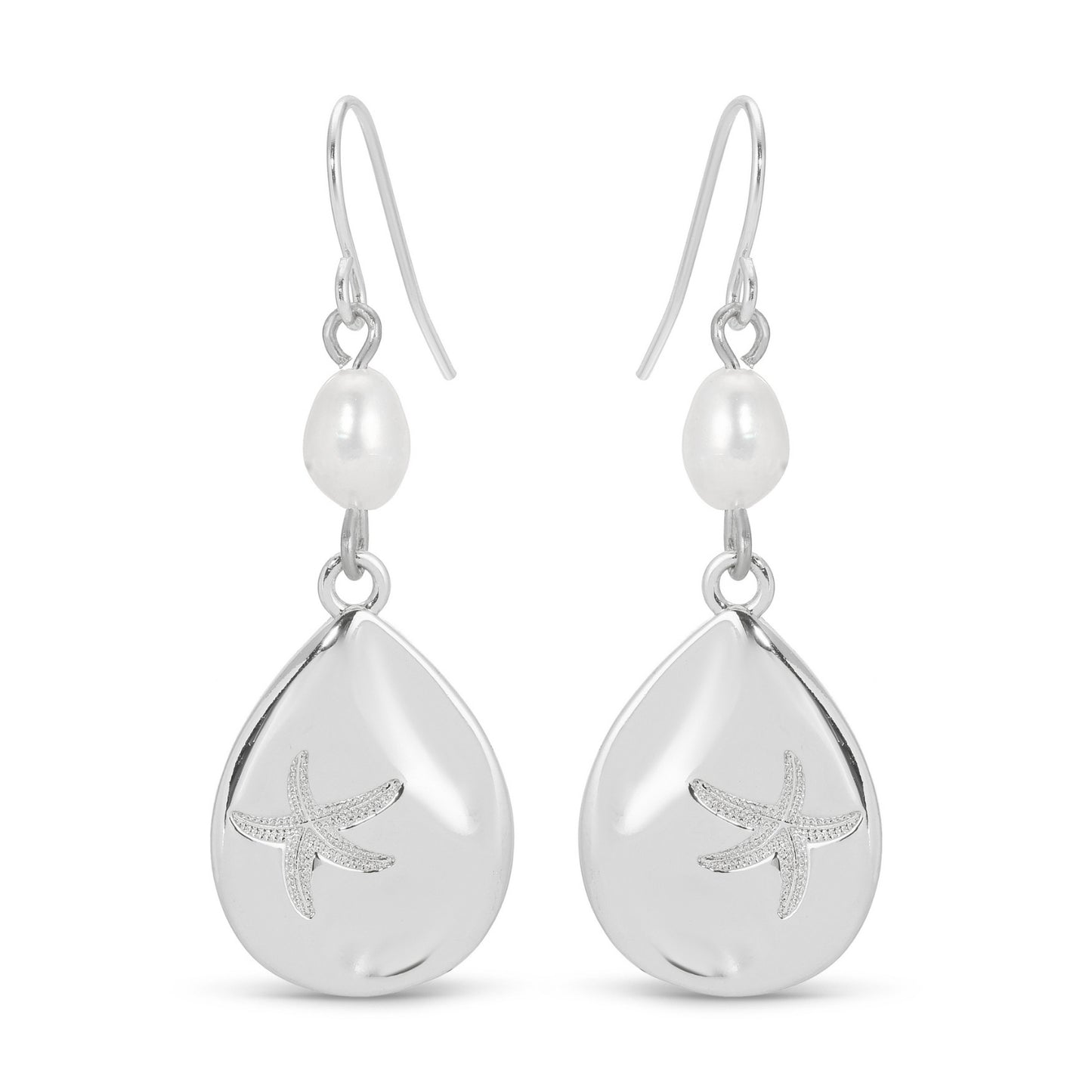Starfish Accented Earrings with Pearl