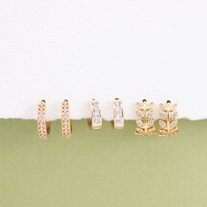 Combo 3, Assorted Pavé Huggies
