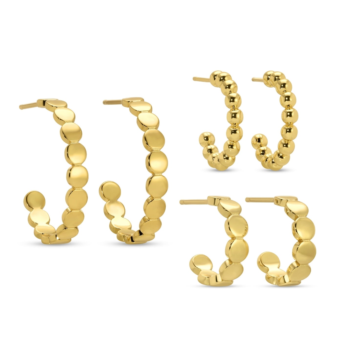 Combo 3, Assorted Dot Hoops