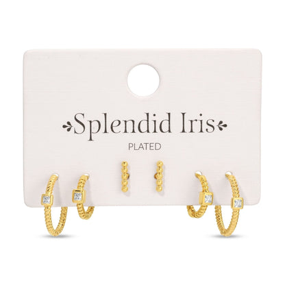 Combo 3 - Twisted Hoops and Stud Set
