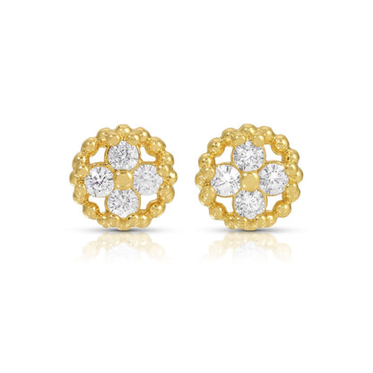 Fleur Studs on Velvet Tag
