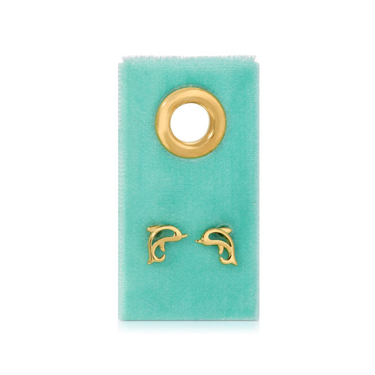 Dolphin Studs on Velvet