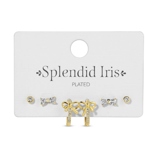 Bow Sparkle Earring Set of 3