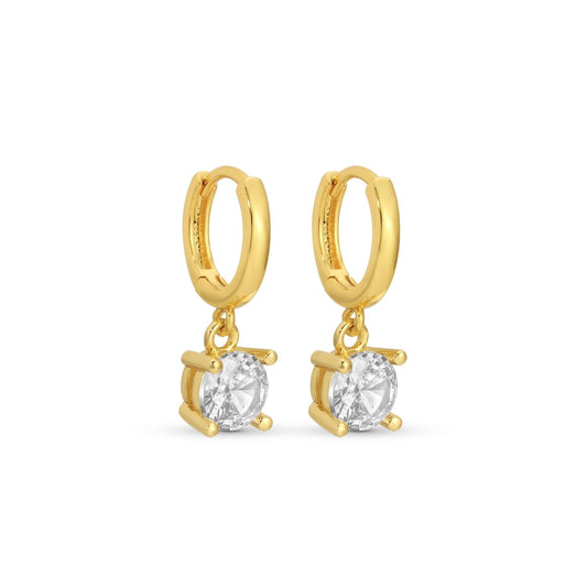 Faux Diamond Huggies