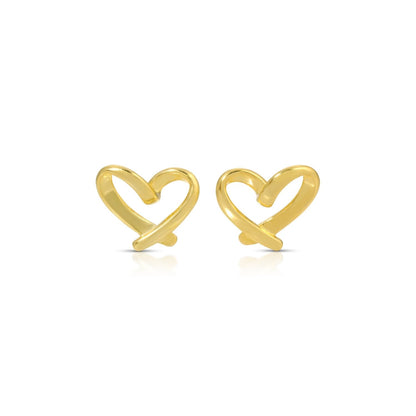 Free Form Heart Studs on Velvet Gift Tag