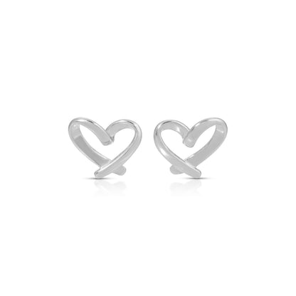 Free Form Heart Studs on Velvet Gift Tag