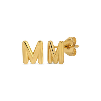 Set/32 Assorted Initial Studs on Velvet Studs