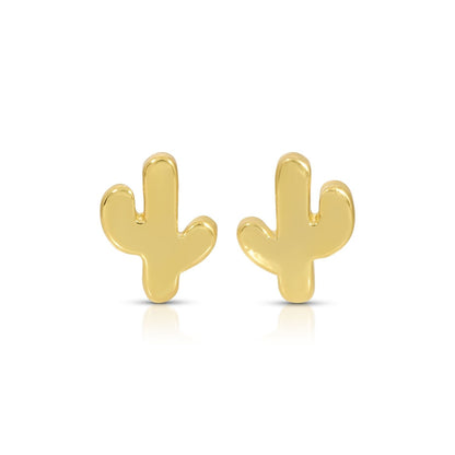 Simple Cactus Studs on Velvet Gift Tag