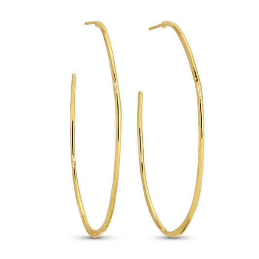 Large Textured Delicate Hoops