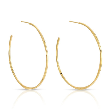 Large Textured Delicate Hoops