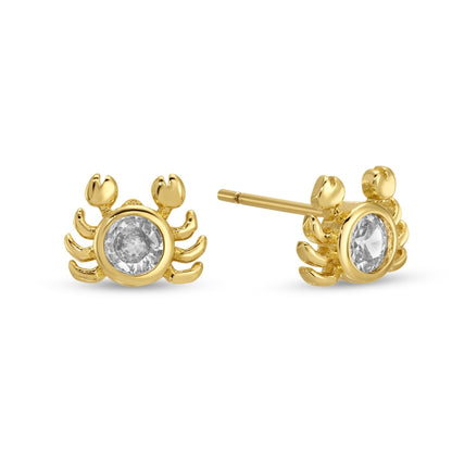 Crab Studs on Velvet Tag