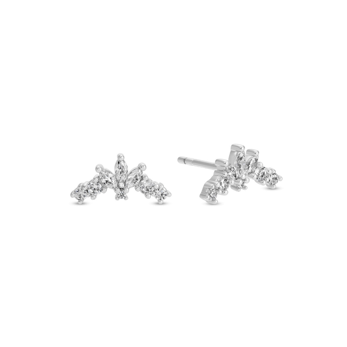 Delicate Cubic Zirconia Crawler Studs