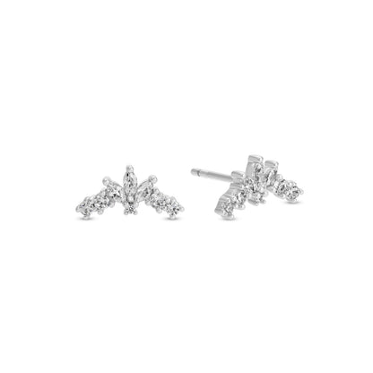 Delicate Cubic Zirconia Crawler Studs