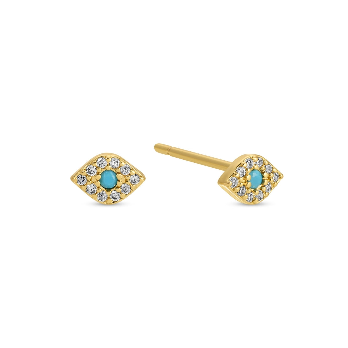 CZ Evil Eye Studs on Velvet Tag