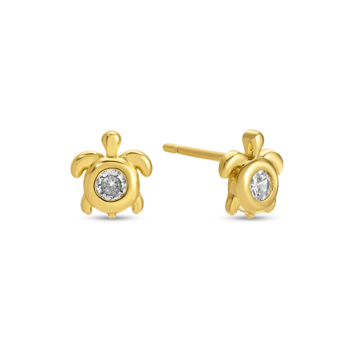 Turtle Studs on Velvet Tag