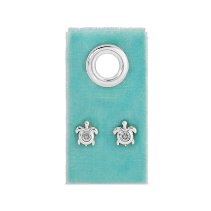 Turtle Studs on Velvet Tag