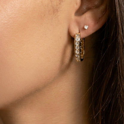 Large Luxe Cubic Zirconia Huggies