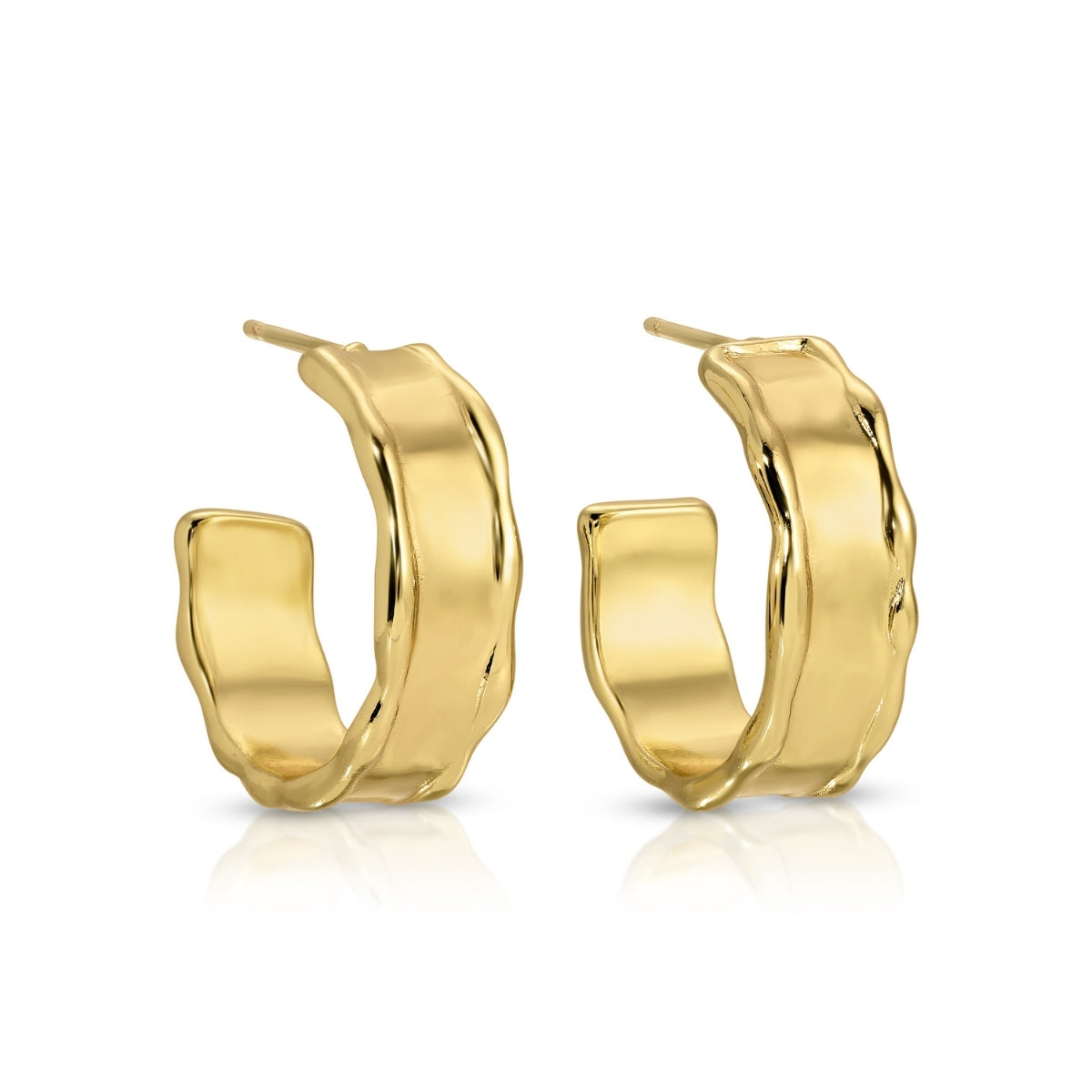 Sculptural Wide Hoop Earrings